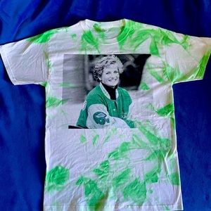Vintage Style Princess Diana wearing Philadelphia Eagles Jacket Cracked Ice Tee